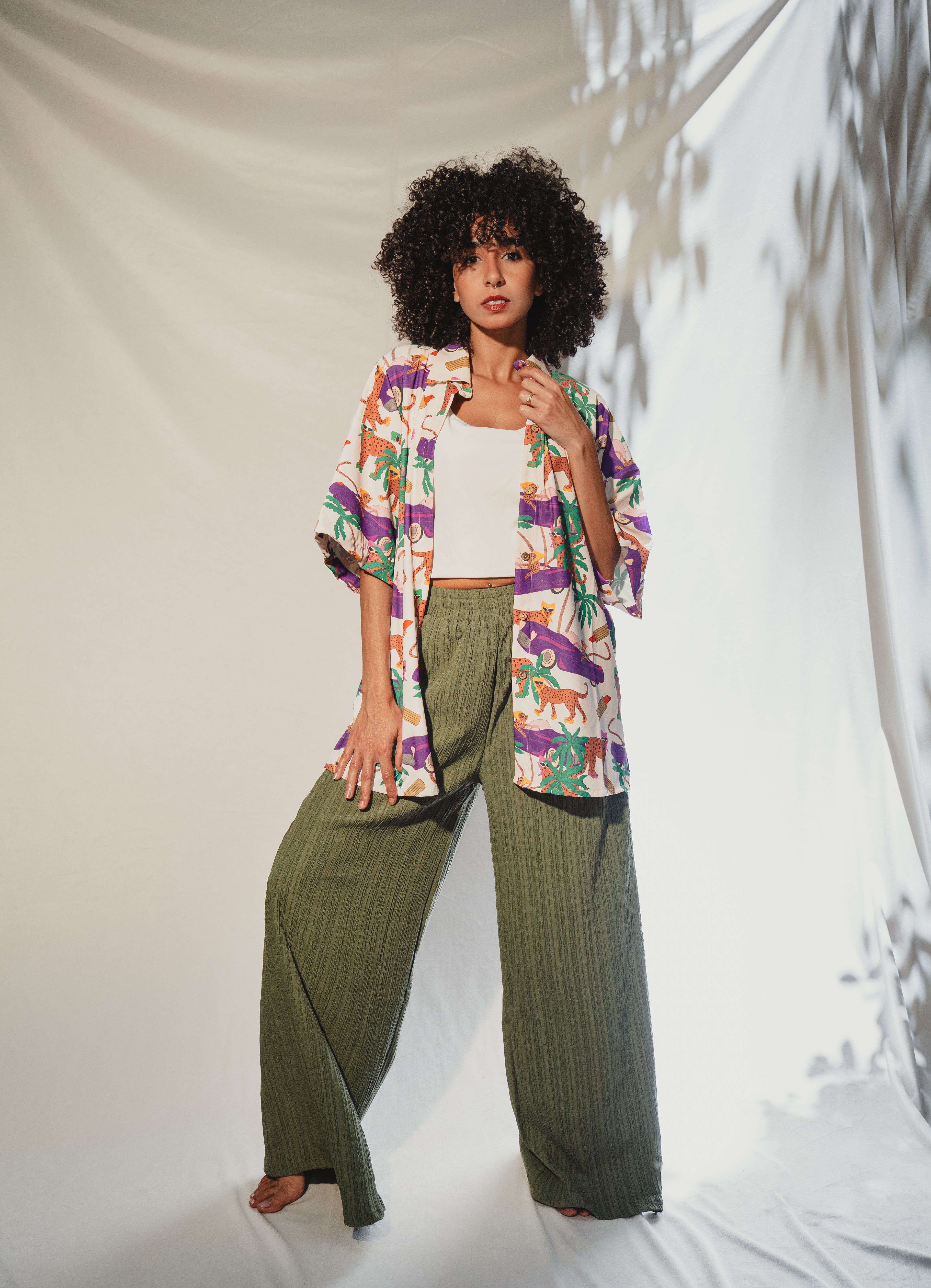 Dusty Olive Wide Leg Pant