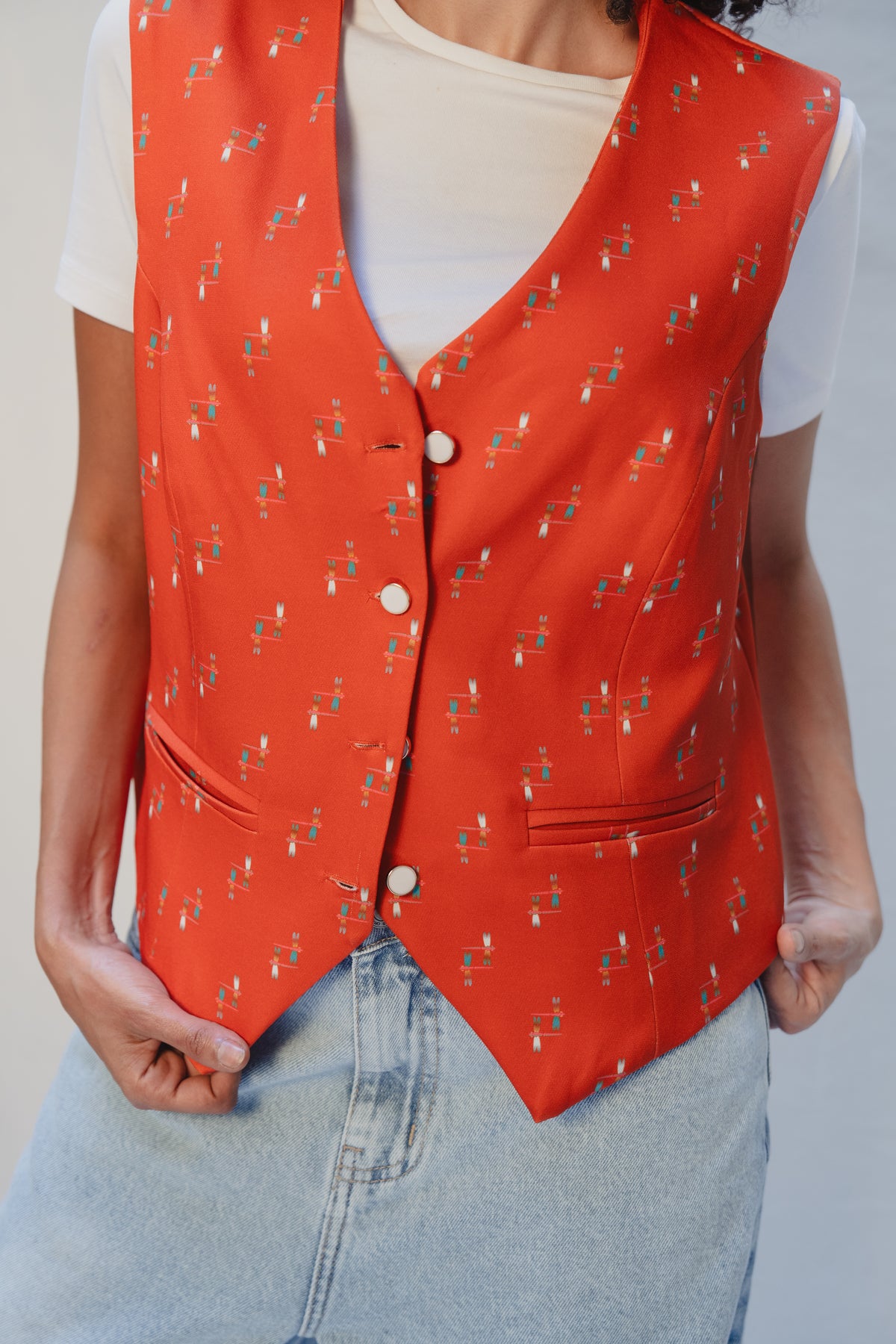 Terracotta Ethnic Vest