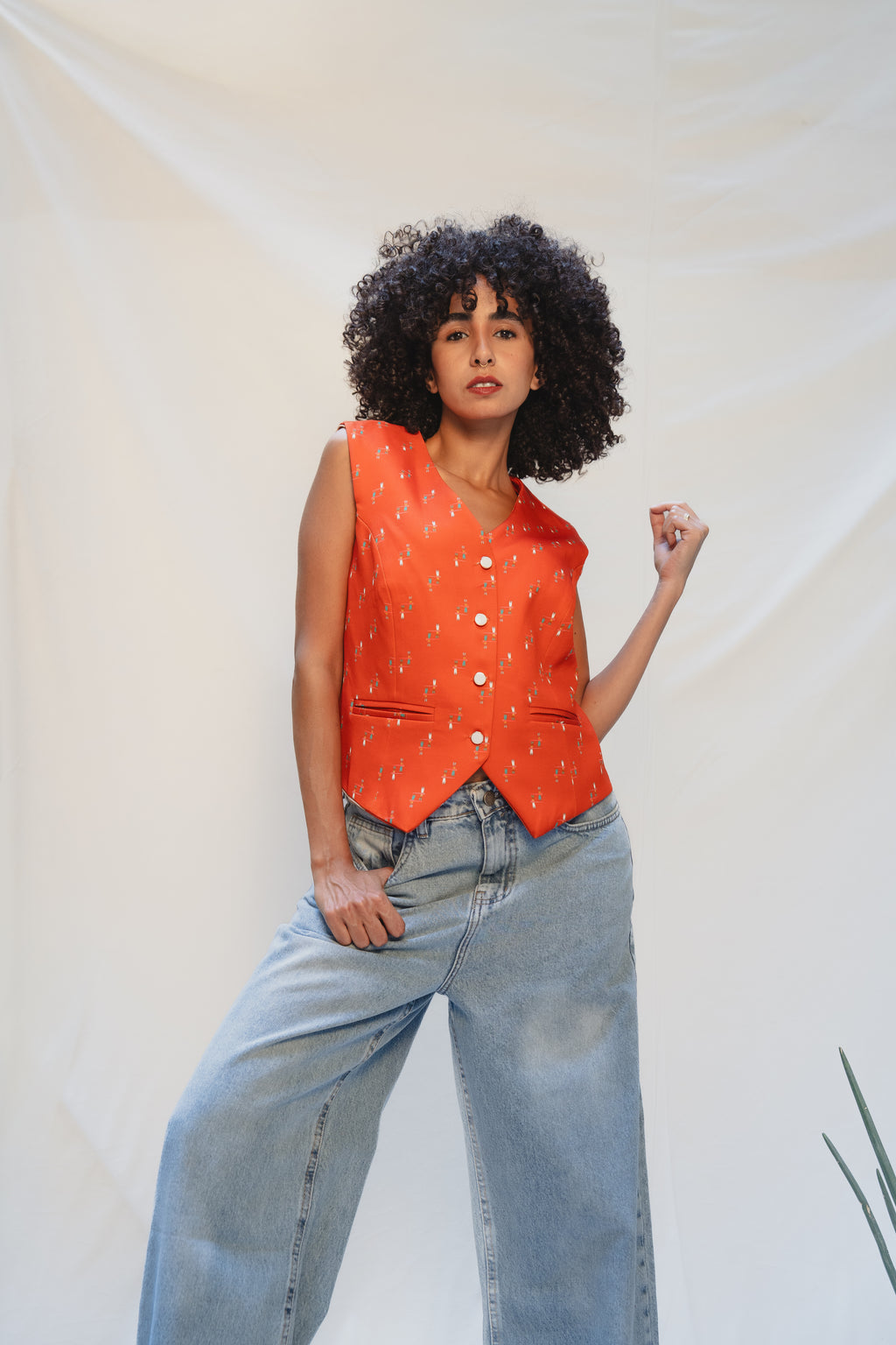Terracotta Ethnic Vest