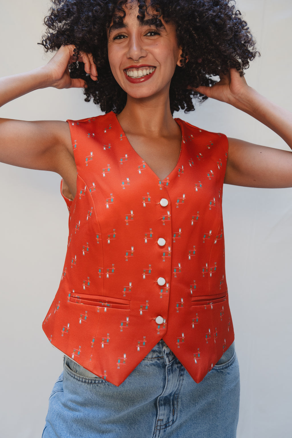 Terracotta Ethnic Vest