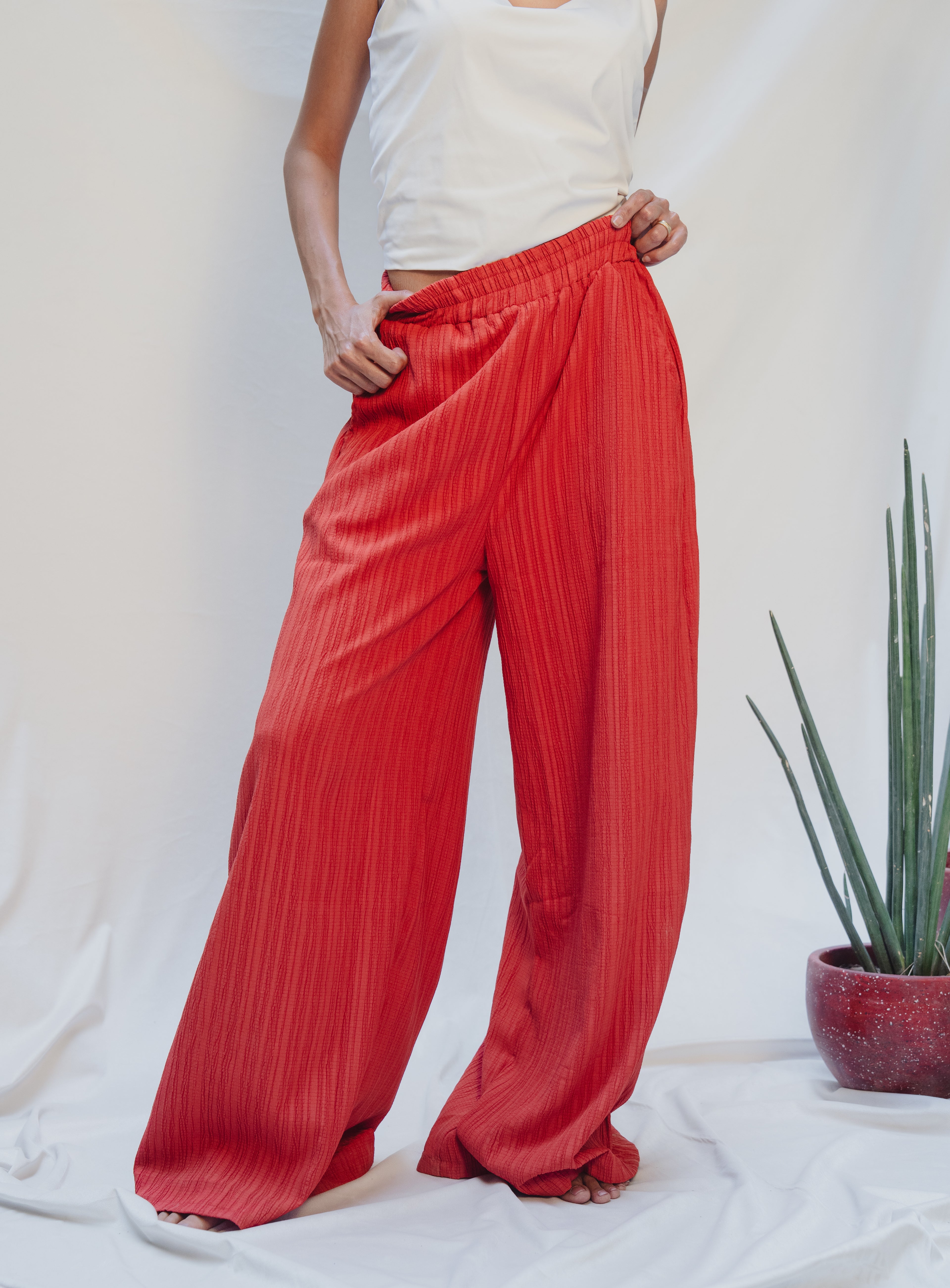Burnt Rust Wide Leg Pant