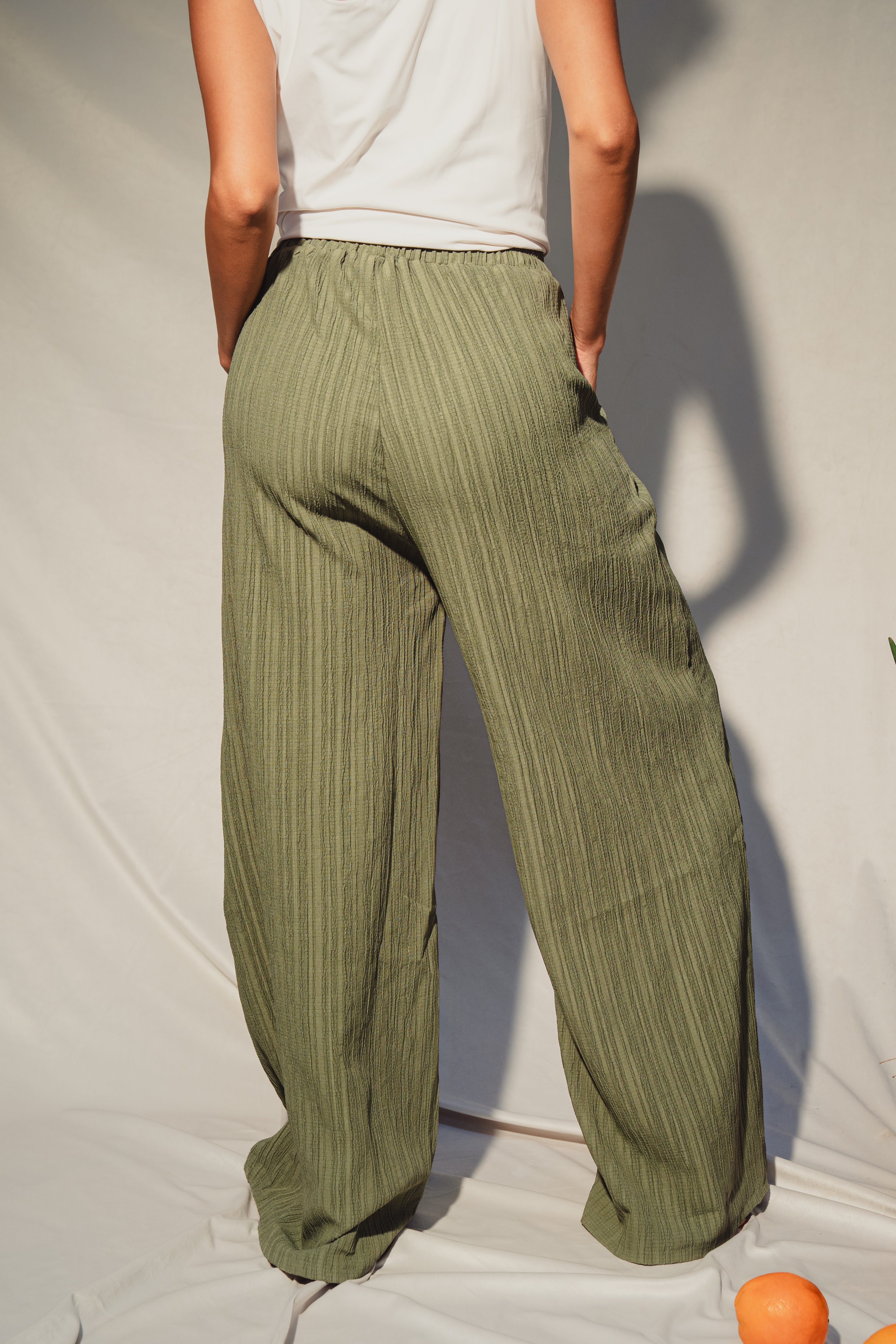 Dusty Olive Wide Leg Pant