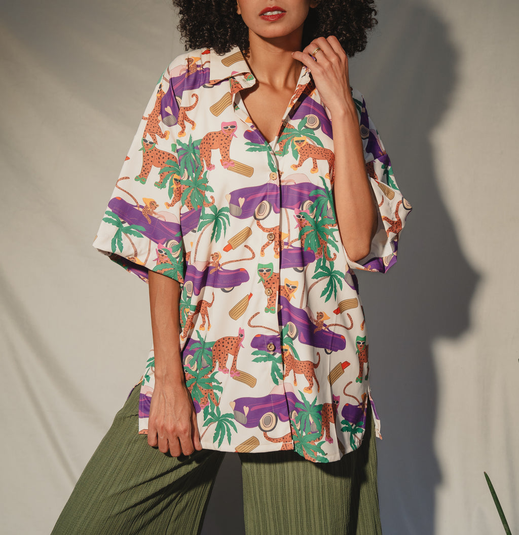 Boulevard Leopard Oversized Shirt