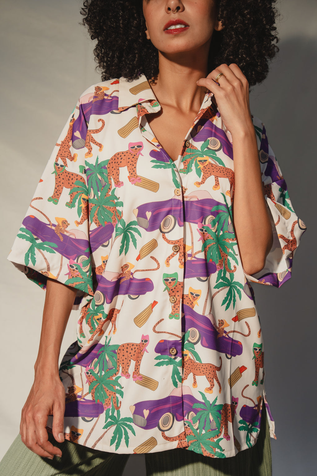 Boulevard Leopard Oversized Shirt