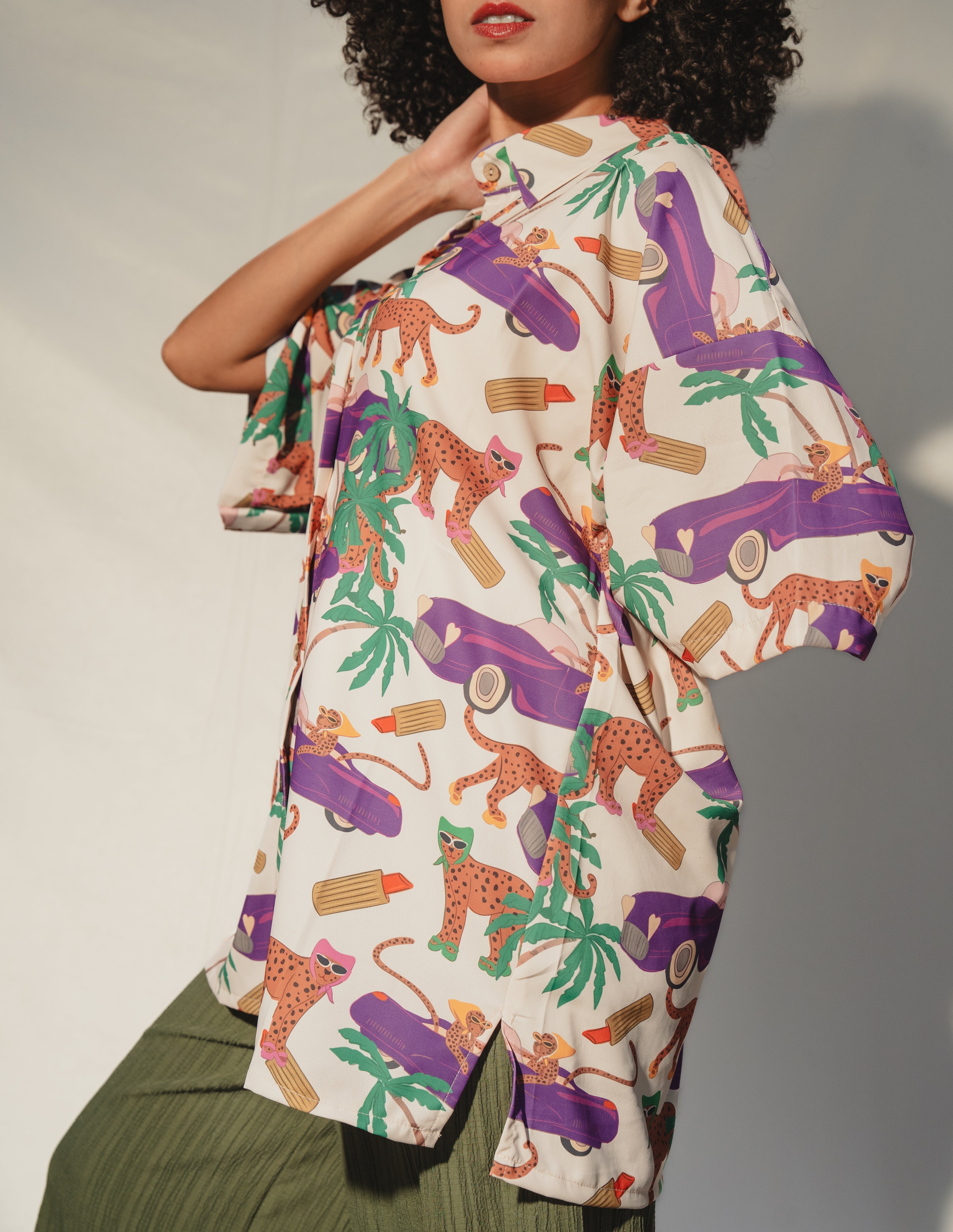 Boulevard Leopard Oversized Shirt